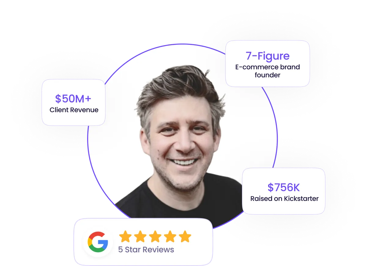 Jake Singer: $50M+ client revenue, 7 figure e-commerce founder, $756K raised on Kickstarter, 5 star Google reviews