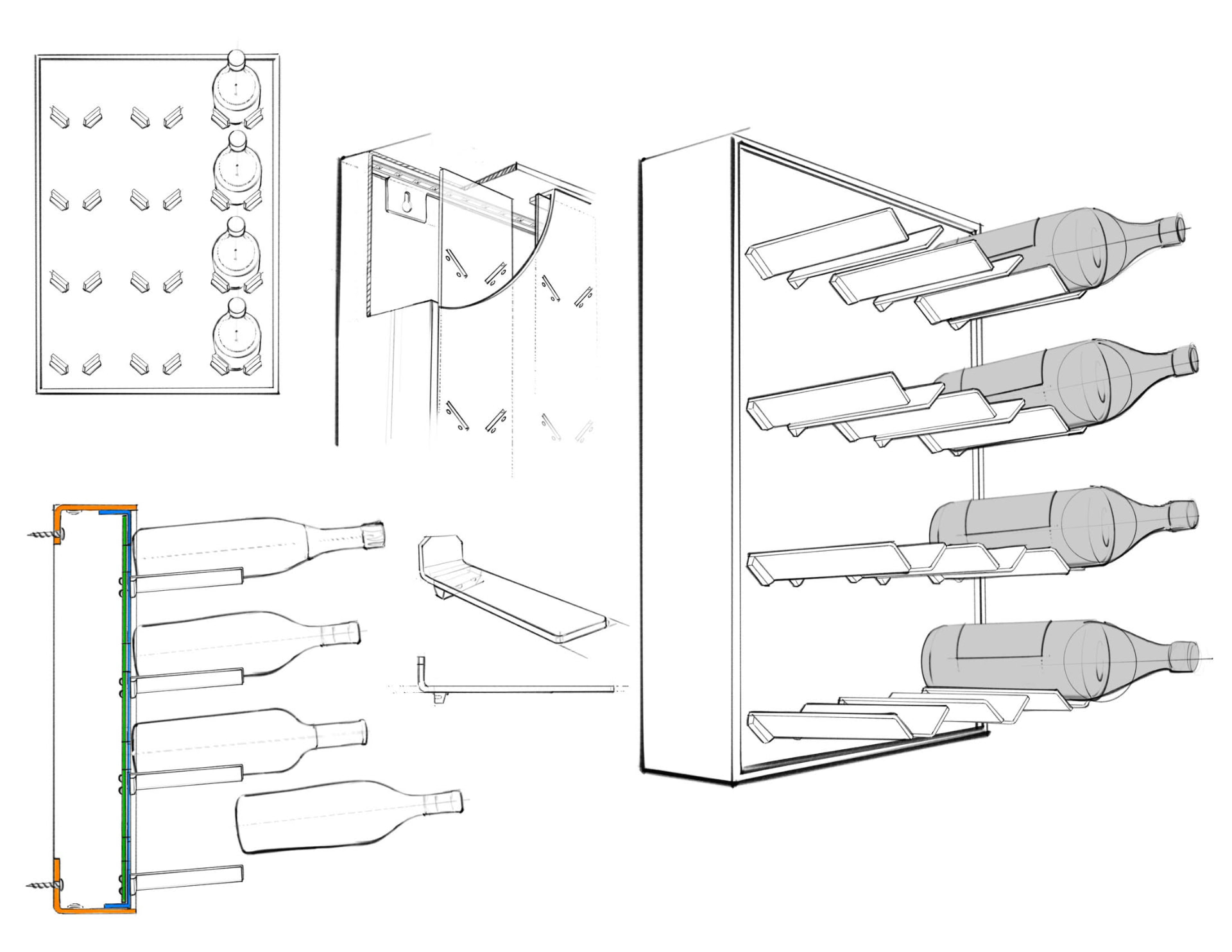 Wall Mounted Wine Rack